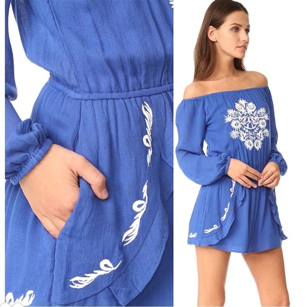 Lovers + Friends Carmella Embroidered Romper - image 2
